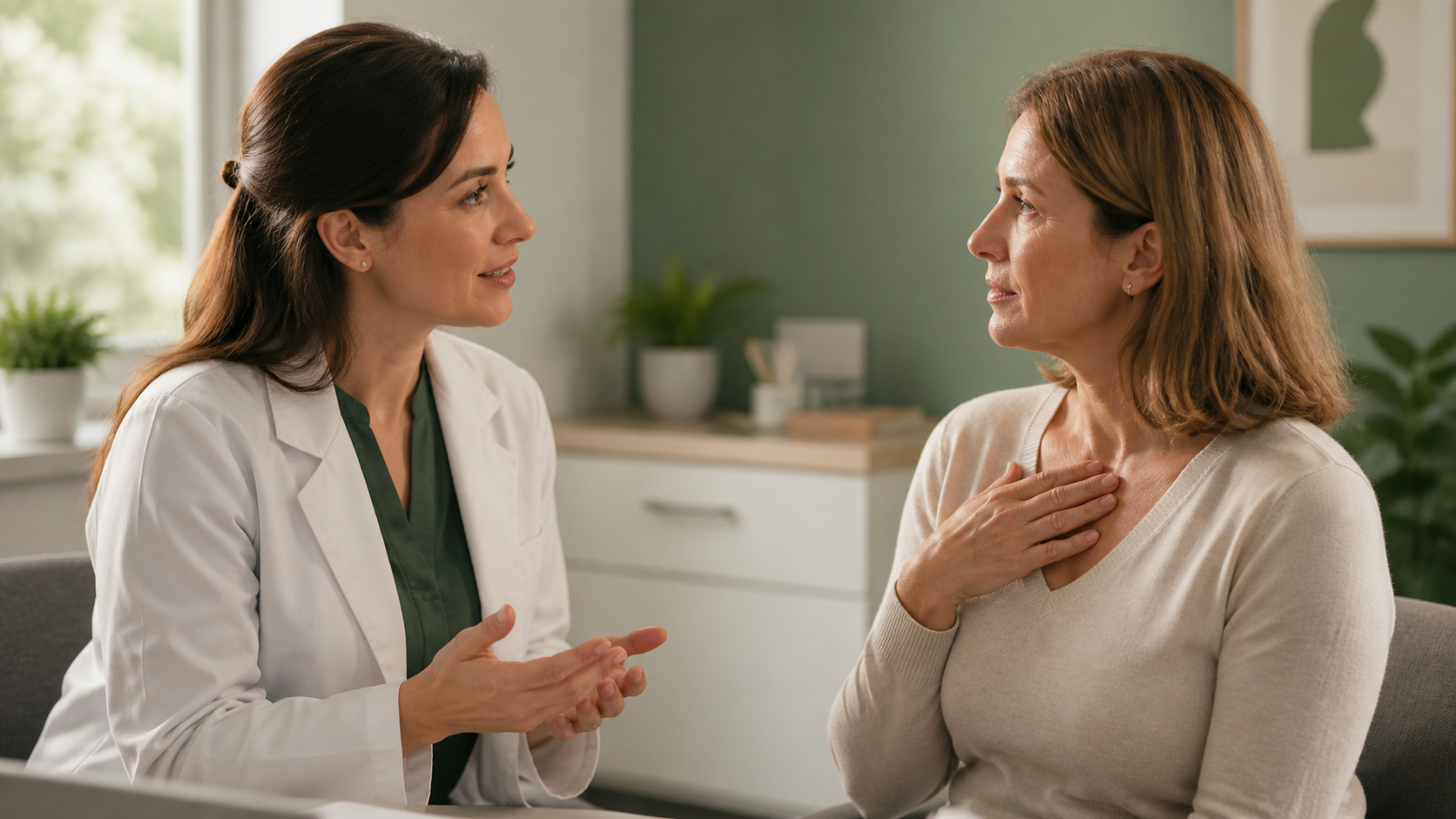 Consultatie medicala — discutie despre simptome